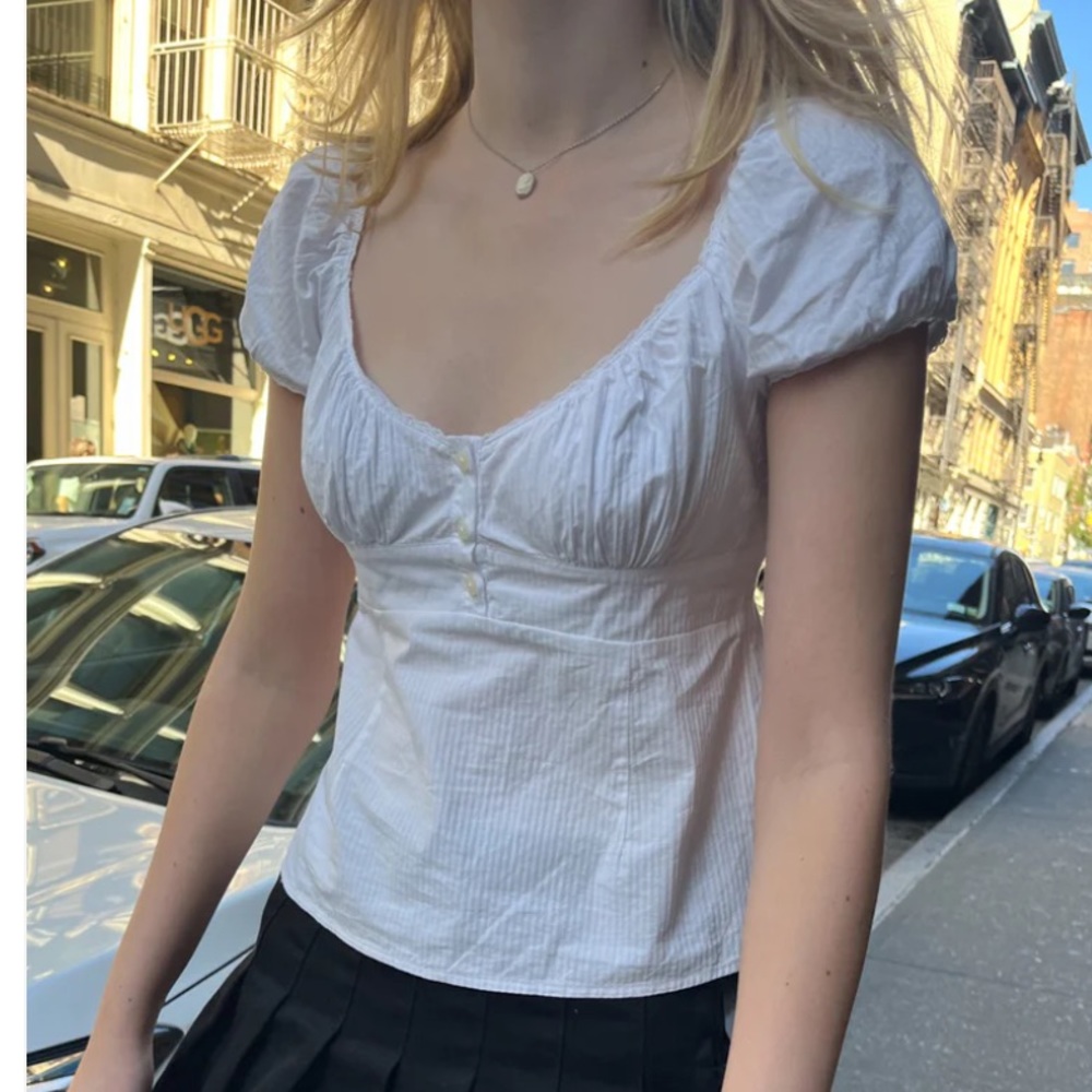 BLAIR COTTON RUFFLE TOP